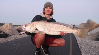 Catching Big Fish Off A Dangerous Rockwall [upl. by Burg808]