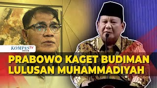 Prabowo Kaget Budiman Sudjatmiko Juga Lulusan Muhammadiyah [upl. by Capps]