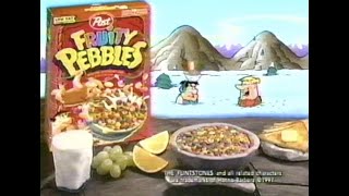 Flintstones Fruity Pebbles Commercial 2000 on Fox Kids  00s Commercials [upl. by Seibold]