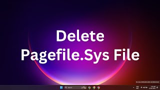 how to delete pagefilesys file in windows 1011  Delete and Remove PagefileSys [upl. by Enaillil]