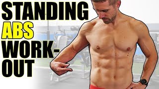 10 MINUTE STANDING ABS ROUTINE  Strong Six Pack Core Workout [upl. by Mixie]