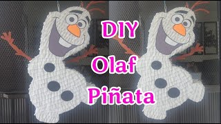 DIY FROZEN OLAF PIÑATA  IDEA HOW TO MAKE cómo hacer olaf piñata lourdestinydiy [upl. by Kitti]