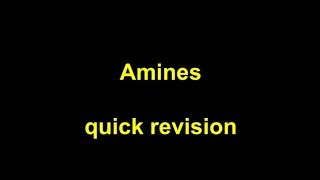 Quick Revision  Amines [upl. by Ailahtan]