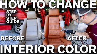 How to Change Car Interior Color with Dye BMW [upl. by Angelle]