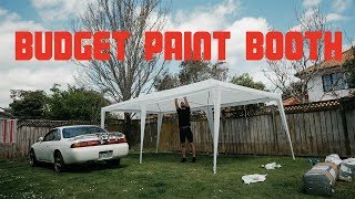 Setting Up A Budget Paint Booth In Our Backyard [upl. by Twitt86]