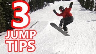 3 TIPS TO JUMP amp LAND SNOWBOARD TRICKS [upl. by Ahsinyar441]