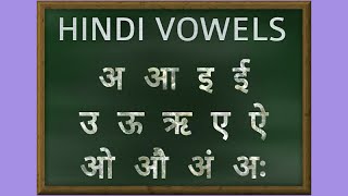 Hindi Vowels Pronunciation  Learn Hindi Alphabets [upl. by Ocsicnarf955]