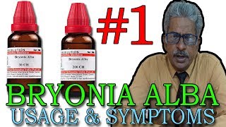 Bryonia Alba Part 1  Usage amp Symptoms in Homeopathy by Dr PS Tiwari [upl. by Floria]