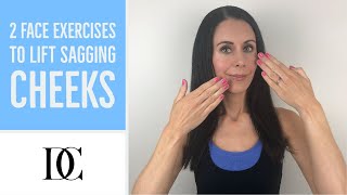 2 Face Exercises To Lift Sagging Cheeks [upl. by Jocelyn108]