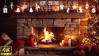 Cozy Christmas Eve Piano Sounds and Fireplace Ambiance in 4K [upl. by Whitney]