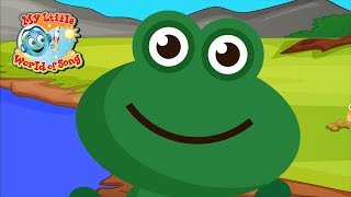 Five Little Speckled Frogs  Nursery Rhyme  Sing A Long  Counting Song [upl. by Muiram]