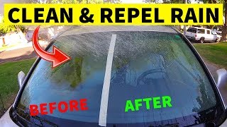 How To Super Clean amp Repel Rain from Cars Windshield Jonny DIY [upl. by Catlin511]