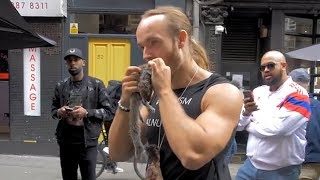 Antivegan protester fined for eating raw squirrel at vegan market [upl. by Eatnahc175]