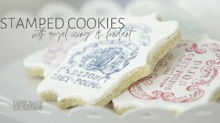 Stamped Cookies  How to Use IOD Stamps on Royal Icing and Fondant [upl. by Namrac]