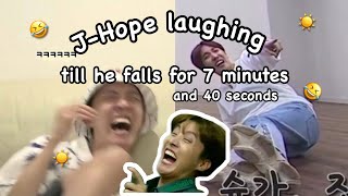 JHope laughing till he falls for 7 minutes and 40 seconds [upl. by Cirted]