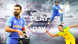 Dhoni Shot Stoinis Grab  Nissan Play of the Day  India vs Australia  ICC Cricket World Cup 2019 [upl. by Ahsimot]