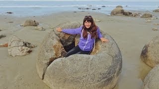 New Zealand Boulders Moeraki Boulders [upl. by Nwahc]