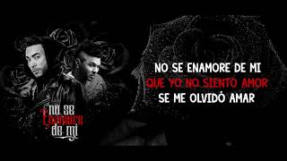 Don Omar amp Chacal  No Se Enamore De Mi Lyric Video [upl. by Seth]