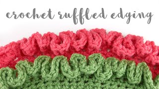 How to Crochet Ruffled Edging [upl. by Arhna]