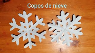 Copos de nieve de papel paso a paso [upl. by Aiym]