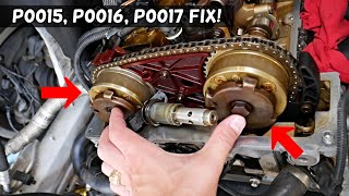 HOW TO FIX CODE P0015 CODE P0016 CODE P0017 ANY CAR ENGINE LIGHT ON [upl. by Skcirdnek493]