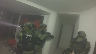 Amazing footage of shoot out at drug lord Guzmans property [upl. by Haskell]