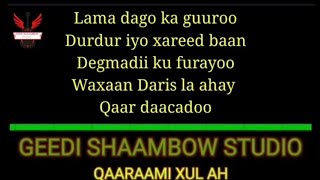 XASAN AADAN SAMATAR DUUFAAN WITH LYRICS KABAN MACAAN [upl. by Hermann]