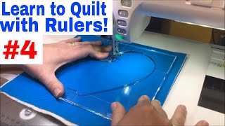 Learn to quilt with Rulers Tutorial Part 4  Hearts 6 pc template set [upl. by Anerres314]