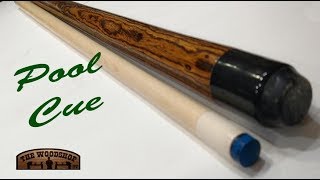 Woodturning Bocote and Maple Pool Cue  Carl Jacobson [upl. by Ahsinaw]