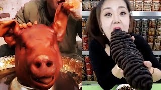 Really Bizarre Weird Food Mukbang  ASMR Compilation [upl. by Adao966]