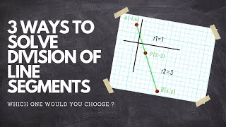 DIVISION OF LINE SEGMENT  ANALYTIC GEOMETRY [upl. by Annayar481]