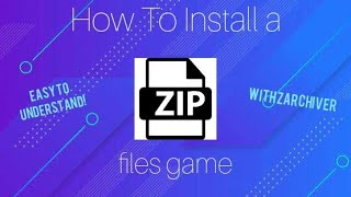 How To Install Zip Files Game ZArchiver  Tutorial [upl. by Atikcir]