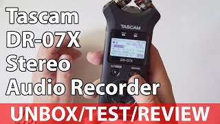 Tascam DR07X Stereo Audio Recorder 2020  Real World Testing [upl. by Lehplar616]