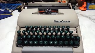 Smith Corona Clipper Manual Vintage Typewriter Complete Repair Clean Service Demo [upl. by Eniwtna]