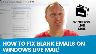 How to fix BLANK emails in WINDOWS LIVE MAIL  2 minute solution [upl. by Salhcin]