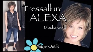 Tressallure ALEXA Wig Review  Mocha Gold  AFFORDABLE WIG  My THRIFT Haul [upl. by Blaire529]