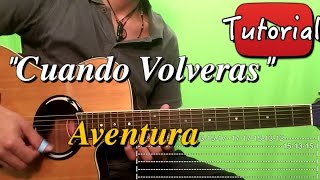 Cuando Volveras  Aventura  Bachata TutorialCover Guitarra [upl. by Akoyin497]