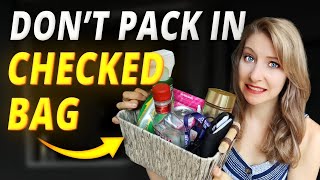 10 Things to NEVER Pack in a Checked Bag TSA rules amp tips 2024 [upl. by Erdman]