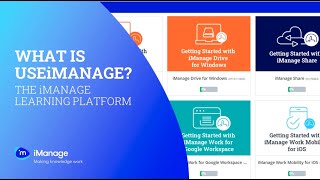 useiManage The iManage Learning Platform [upl. by Emmerie]