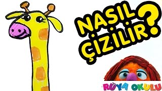 Nasıl Çizilir  Zürafa  Çocuklar İçin Resim Çizme  RÜYA OKULU [upl. by Valina951]