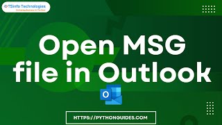 How to open MSG file in Outlook [upl. by Hannover]