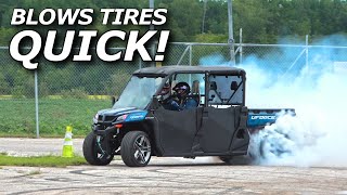 800HP utility sxs FIRST competition burnout HELLFORCE [upl. by Hanavas685]