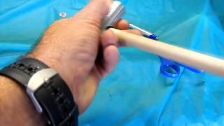 How to Shape a pool Cue Tip [upl. by Ardnassak]