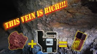 Testing limonite for free mill GOLD using the MIGHTY MILL [upl. by Lavinie]