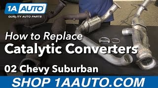 How to Replace Catalytic Converters 0006 Chevy Suburban 1500 [upl. by Adnaluy]