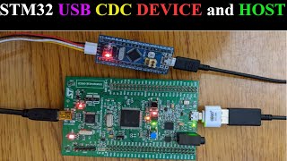 STM32 USB CDC HOST and DEVICE  Communicate using USB  HAL [upl. by Ahselak]