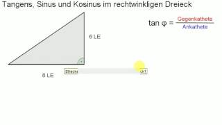 Winkelberechnung im rechtwinkligen Dreieck [upl. by Mathis346]