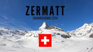 Zermatt Snowboarding 2024  4K [upl. by Mahoney]