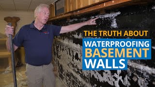 Waterproofing Basement Walls  Finished amp UnFinished Basement [upl. by Nowd]