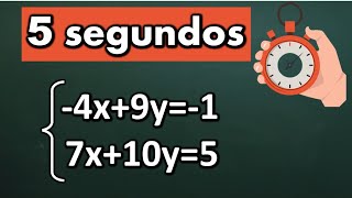 CÓMO RESOLVER SISTEMAS DE ECUACIONES LINEALES 2X2 EN 5 SEGUNDOS [upl. by Randa395]